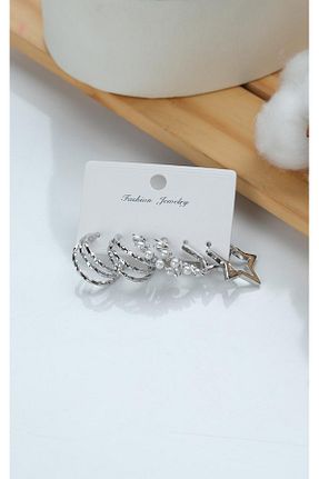 گوشواره استیل (فولاد) متالیک زنانه استیل (فولاد) Jack Ferrero - کد 928161861