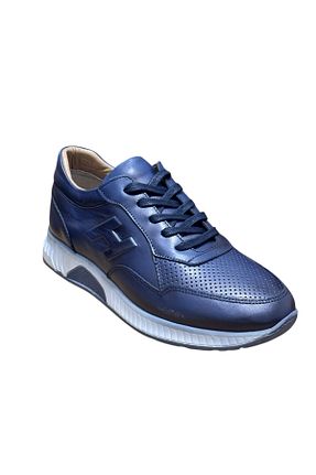 کفش اسنیکر سرمه ای مردانه چرم اصل Greyybull Shoes - کد 928156778