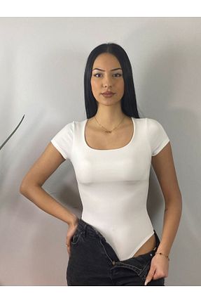 بلوز سفید زنانه کراپ Butik - کد 903144994