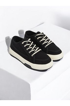 کفش اسنیکر مشکی زنانه بند دار LANDSHOES - کد 882552874