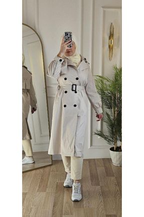 ترنچکت حجاب نباتی زنانه مخلوط کتان Tebrikler tekstil - کد 928178136
