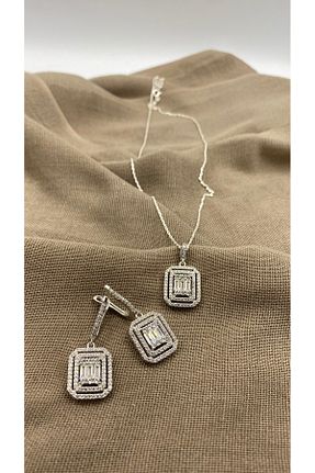 ست نقره سفید زنانه زیرکن SURA SILVER - کد 928176878