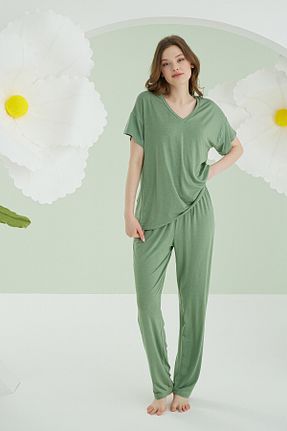 ست لباس راحتی سبز زنانه ساده Nbb - کد 928212382