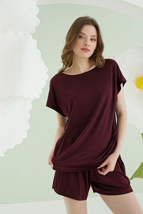 ست لباس راحتی زرشکی زنانه ساده Nbb - کد 928212381