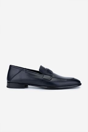 کفش کلاسیک سرمه ای مردانه چرم خالص Valmenti - کد 928229387