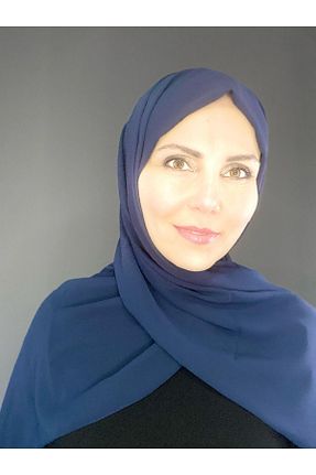 شال سرمه ای زنانه شیفون The Message - کد 928228520