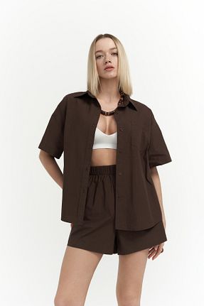 ست بالاتنه و پائین تنه قهوه ای زنانه MAİ COLLECTİON - کد 928264918