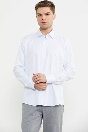 پیراهن سفید مردانه رگولار Sementa - کد 928276564