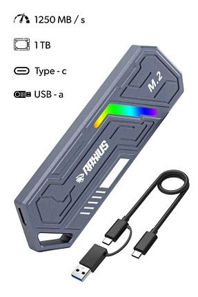 SSD قابل حمل طوسی 1 TB RaXius - کد 926571154