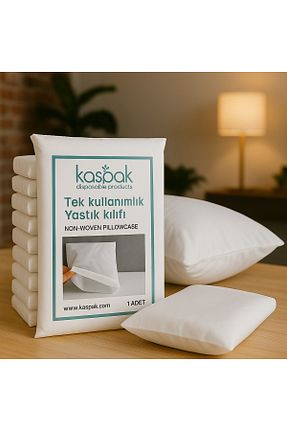 روکش بالش سفید ویسکون kaspak - کد 758991317