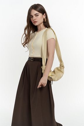 دامن قهوه ای زنانه MAİ COLLECTİON - کد 928247524