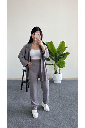 ست بالاتنه و پائین تنه طوسی زنانه PERAAS - کد 928289538