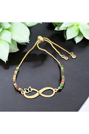 دستبند طلا طلائی زنانه 14 عیار ARCHINO GOLD - کد 906305630