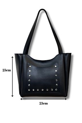 کیف دوشی مشکی زنانه چرم مصنوعی fular & bags - کد 928290898