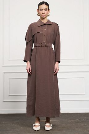 لباس حجاب قهوه ای زنانه رگولار Nuss - کد 928291793