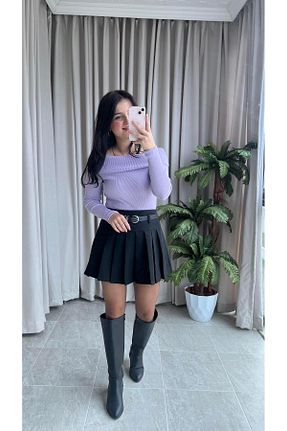 بلوز بنفش زنانه ساده PERAAS - کد 928289731