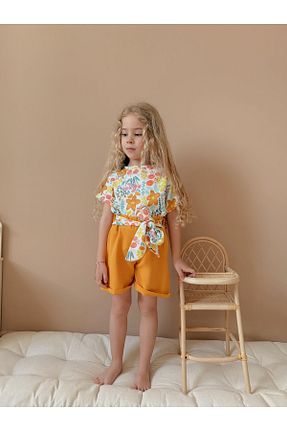 ست بالاتنه و پائین تنه نارنجی بچه گانه بافتنی patriko tekstil - کد 928583222