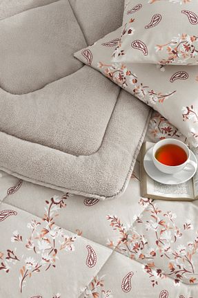 ست لحاف و روکش لحاف و روکش بالش دو نفره بژ 195 x 215 MARLA HOME - کد 926898502