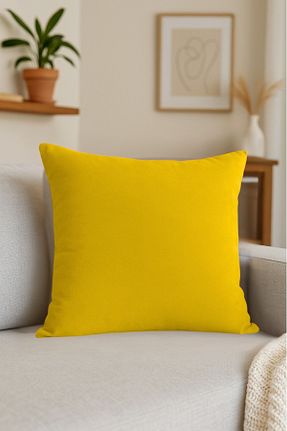 کوسن و روکش کوسن زرد لانه زنبوری میکرو Luvora Home - کد 928315386