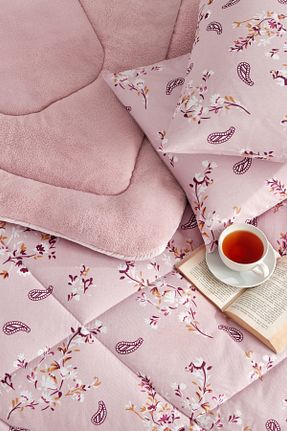ست لحاف و روکش لحاف و روکش بالش دو نفره صورتی 195 x 215 MARLA HOME - کد 926898468
