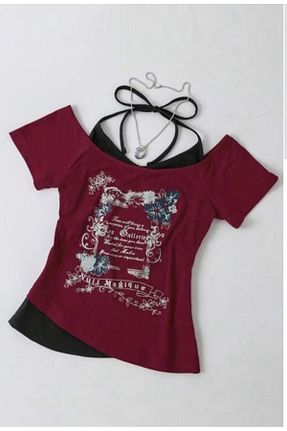 بلوز زرشکی زنانه ساده MODA - کد 928321002