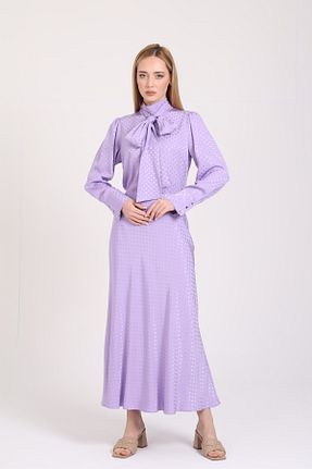 بلوز بنفش زنانه Puantiyeli Mimya - کد 696186171
