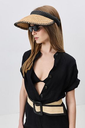 کلاه قهوه ای زنانه حصیر C&CITY - کد 928338384