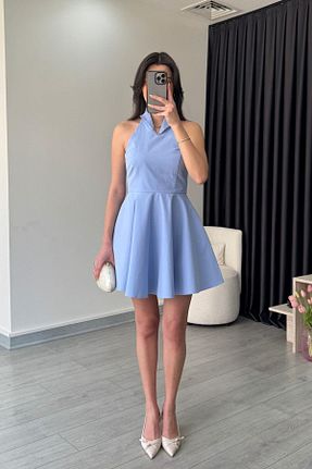 لباس آبی زنانه بافتنی ECEMİ - کد 928329506
