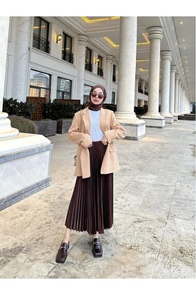 دامن حجاب سرمه ای زنانه بافتنی SedaKobal - کد 729988524