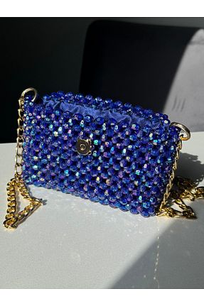کیف دوشی سرمه ای زنانه ساتن begüm jewelery - کد 928394663