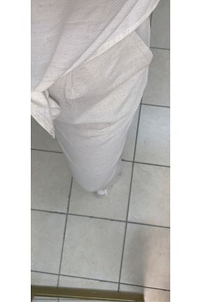 شلوار بژ زنانه کتان TUBA TOPTAŞ - کد 928409782