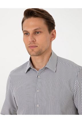 پیراهن قهوه ای مردانه اسلیم فیت Pierre Cardin - کد 928401488