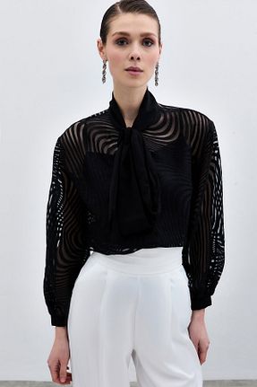 پیراهن مشکی زنانه رگولار Sateen - کد 928409770