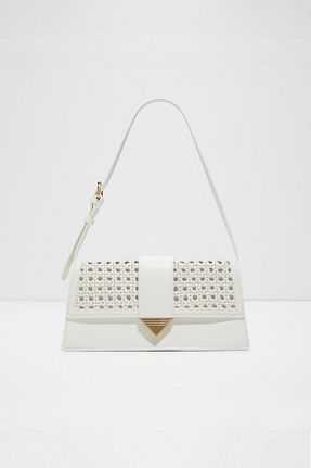 کیف دوشی سفید زنانه چرم مصنوعی Aldo - کد 928392863