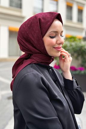 روسری زرشکی پلی استر Pierre Cardin - کد 928929929