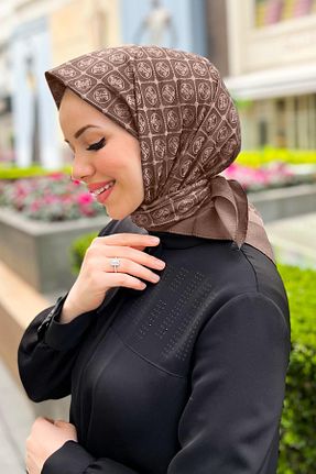 روسری قهوه ای پلی استر Pierre Cardin - کد 928930158