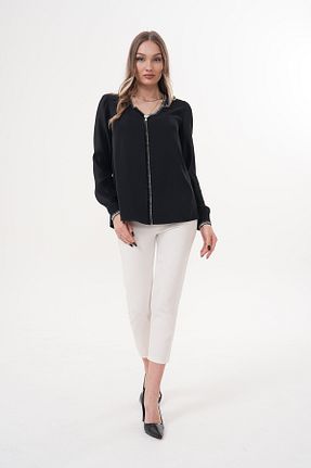 بلوز سایز بزرگ مشکی زنانه سایز بزرگ Loom Boutique - کد 928281208