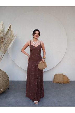 لباس قهوه ای زنانه بافتنی ESRAHELVACI - کد 928410032