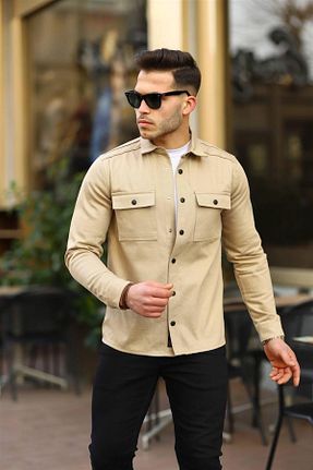 پیراهن قهوه ای مردانه یقه پولو Pobudo - کد 662025685