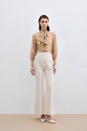 پیراهن بژ زنانه رگولار Sateen - کد 928409784