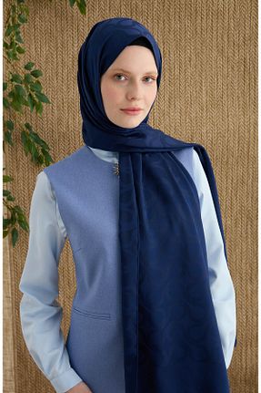 شال سرمه ای زنانه پلی استر Fatma Atasoy - کد 928395237