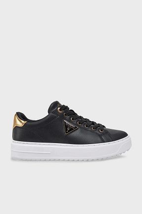 کفش اسنیکر مشکی زنانه چرم اصل Guess - کد 917353285