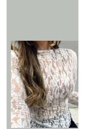 بلوز سفید زنانه اسلیم فیت NÜANS MODA - کد 928939223