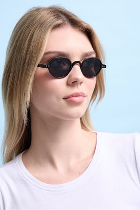 عینک آفتابی طلائی زنانه UV400 Eyesofia - کد 364128641