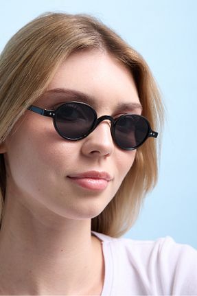عینک آفتابی طلائی زنانه UV400 Eyesofia - کد 364128641