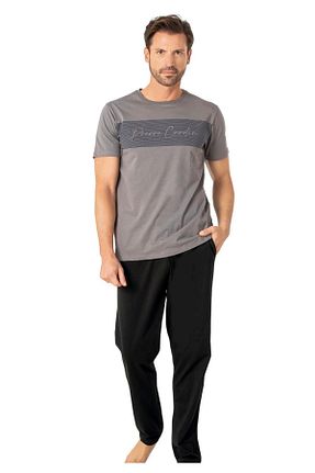 ست لباس راحتی طوسی مردانه لیسانس دار	 Pierre Cardin - کد 928415429