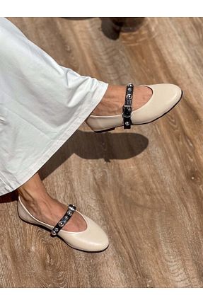 بابت بژ زنانه چرم مصنوعی SİBA SHOES - کد 928436582