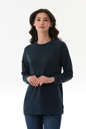 تونیک سرمه ای زنانه بافتنی Fullamoda - کد 928432991