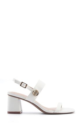 صندل سفید زنانه پاشنه ضخیم Nine West - کد 904262652