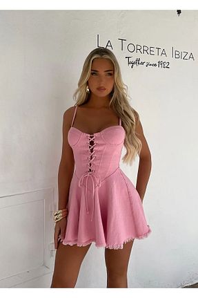 لباس صورتی زنانه بافت TAYT VEGAS - کد 928436252